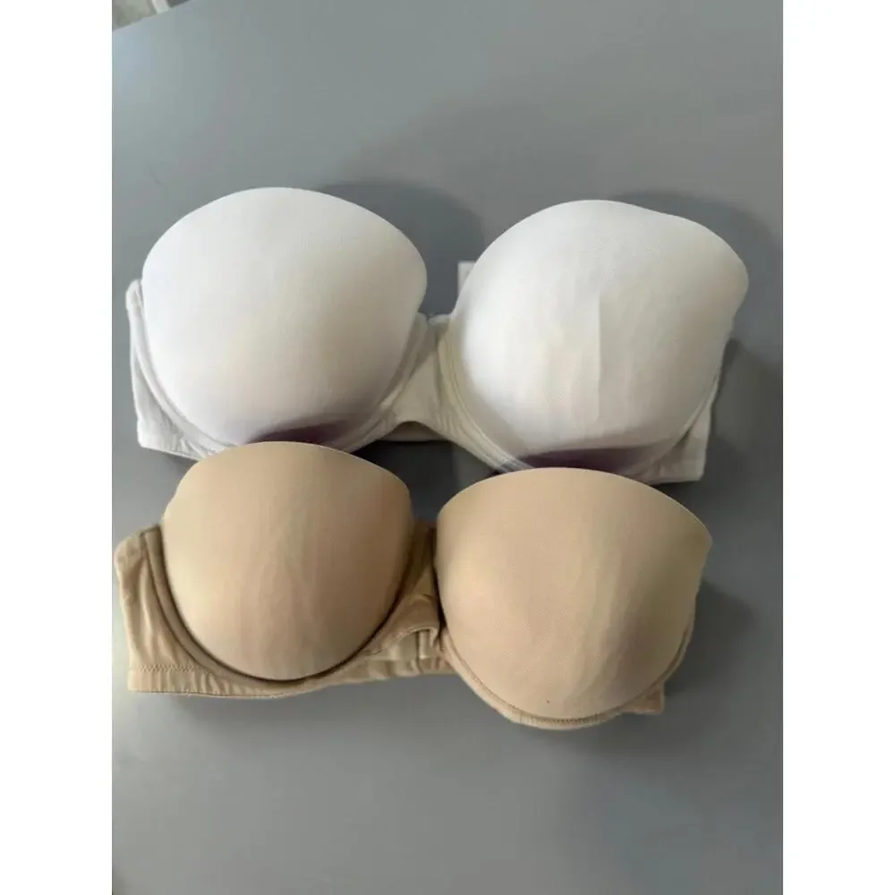 Victoria secret pink strapless bra bundle size 34D - Picture 1 of 3